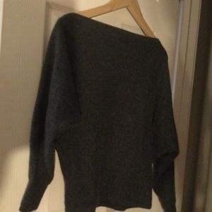 Joie sz M 100% cashmere wide sleeved dark grey sweater, gently used.